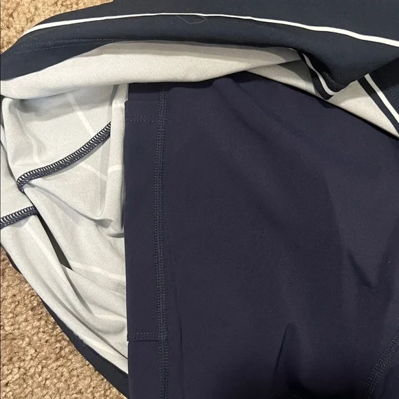 Abercrombie & Fitch Navy Blue and White Striped Active Dress - Picture 5 of 7